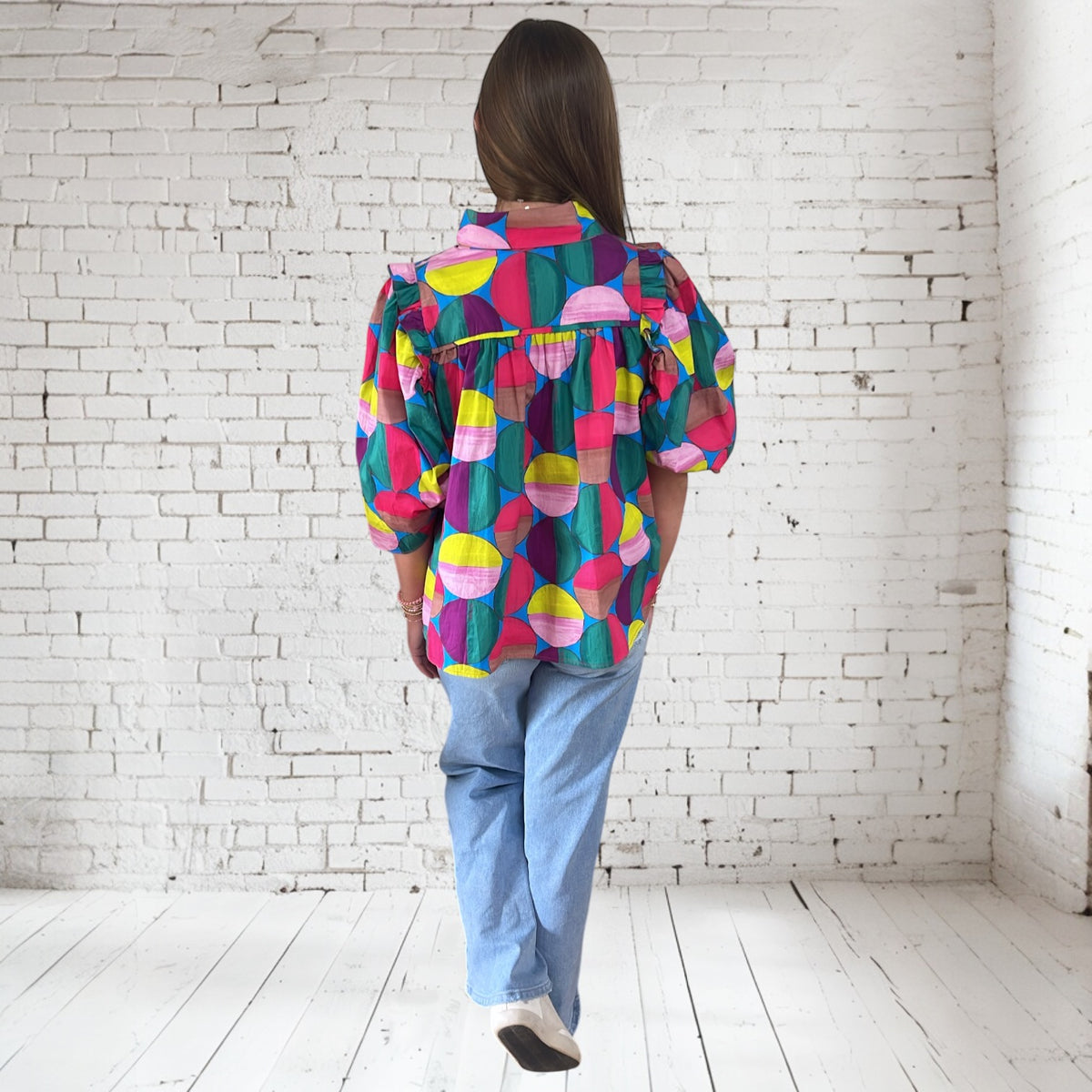 MODERN POP RUFFLE PUFF TOP