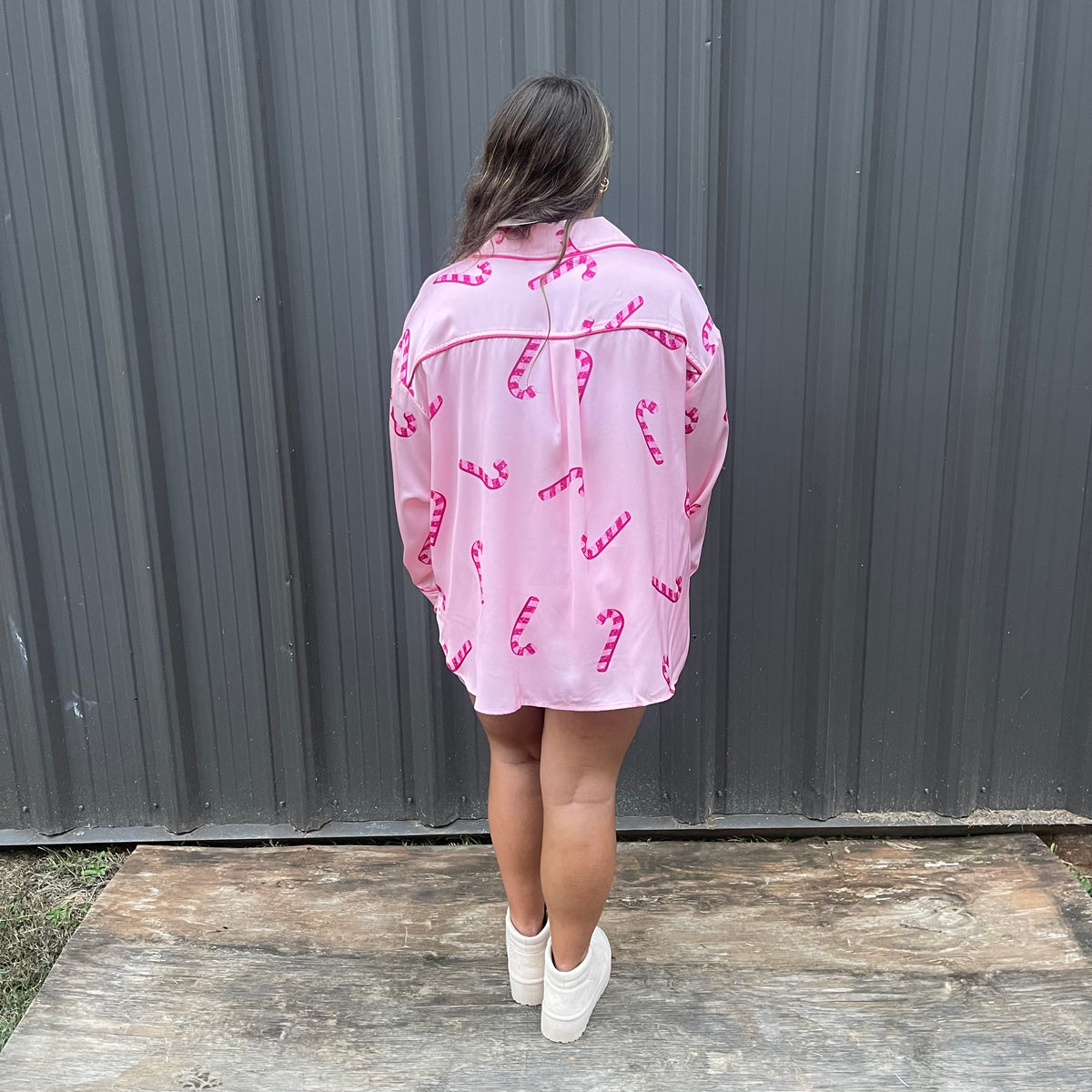 CANDY CANE PJS SET