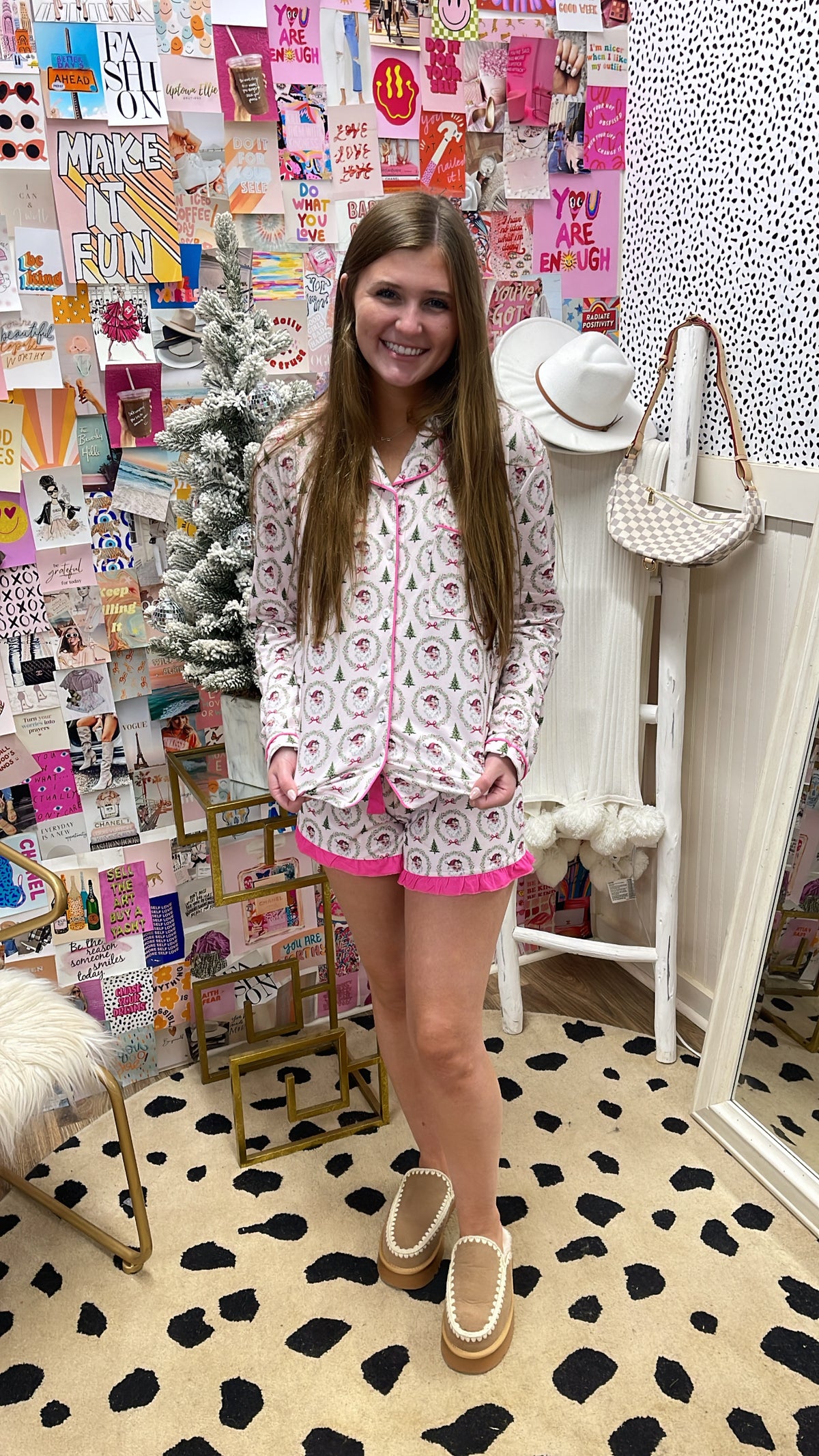 SANTA RUFFLE PAJAMAS