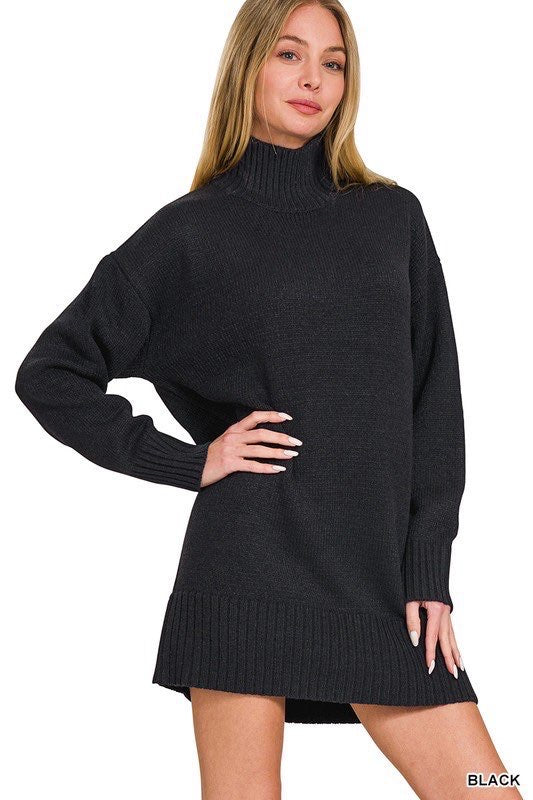 TURTLE NECK SWEATER DRESS