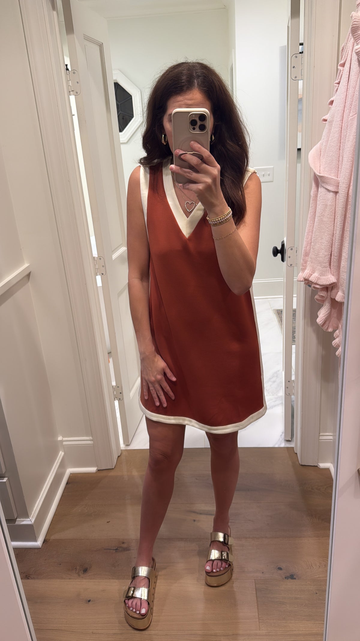 RUST VARSITY INSPIRED DRESS