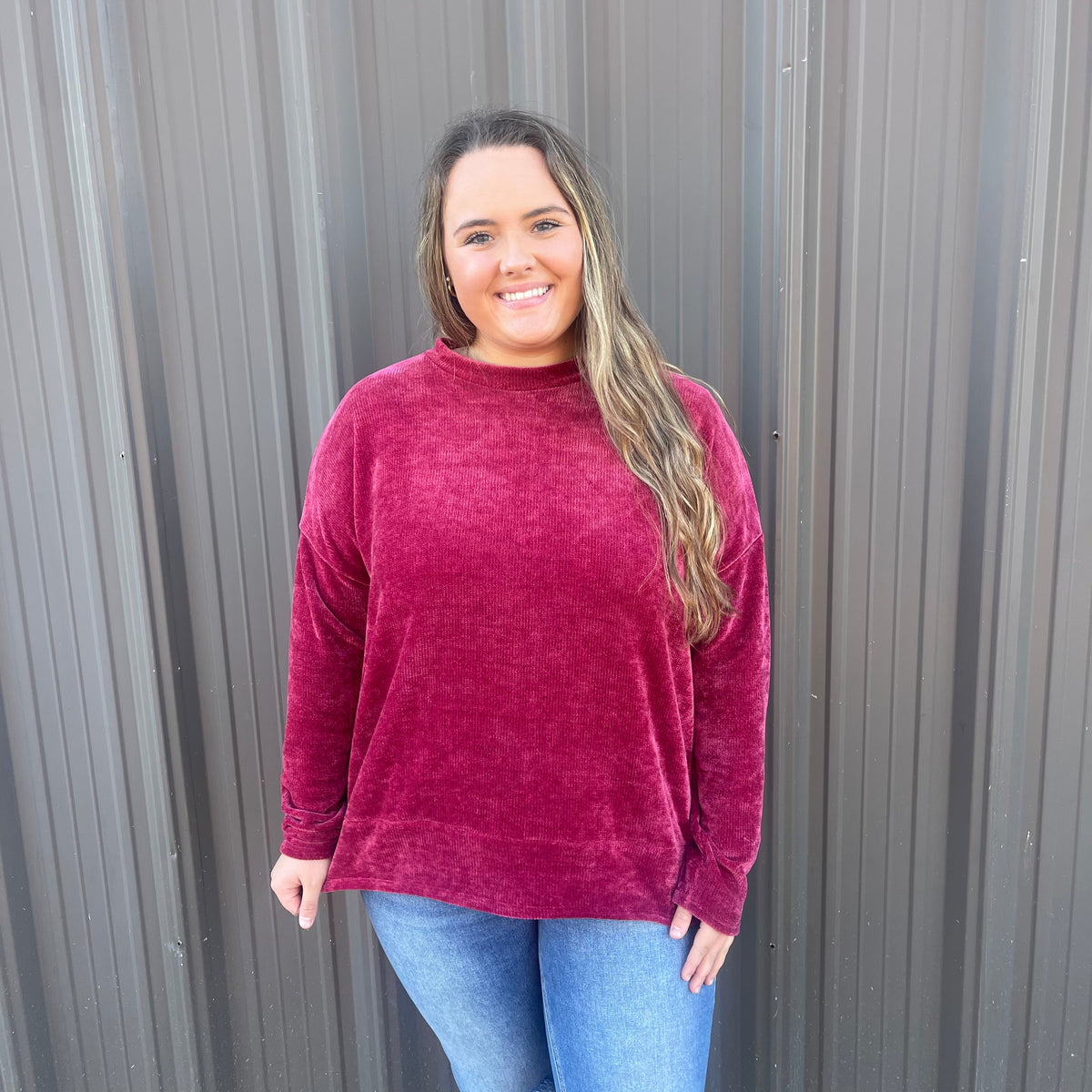 MARY CHENILLE RIBBED TOP