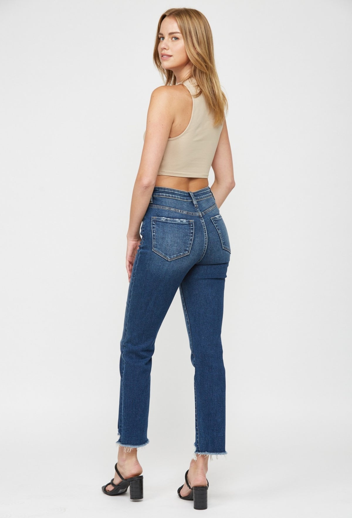 BAYLOR MID RISE STEP HEM DENIM