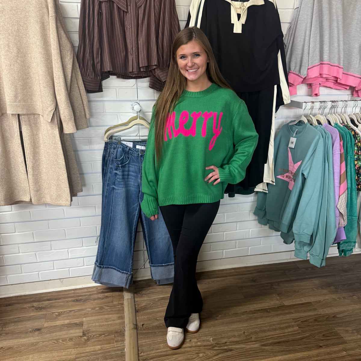 Mint Green Merry Sweater