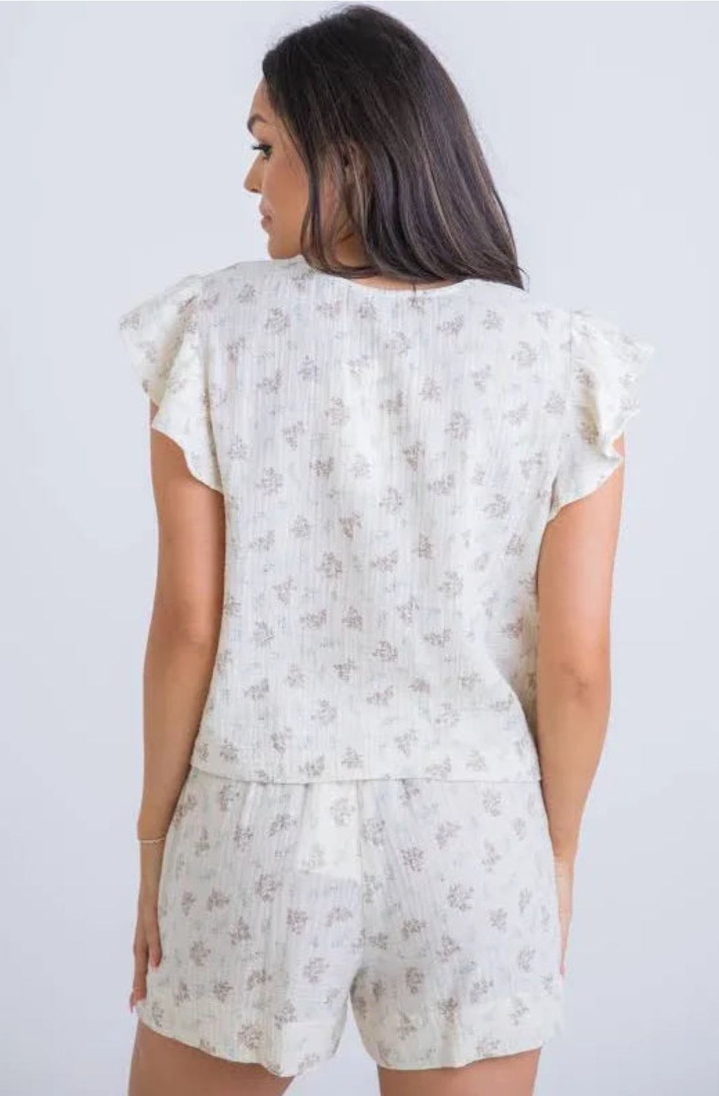 VINTAGE FLORAL GAUZE SHORT