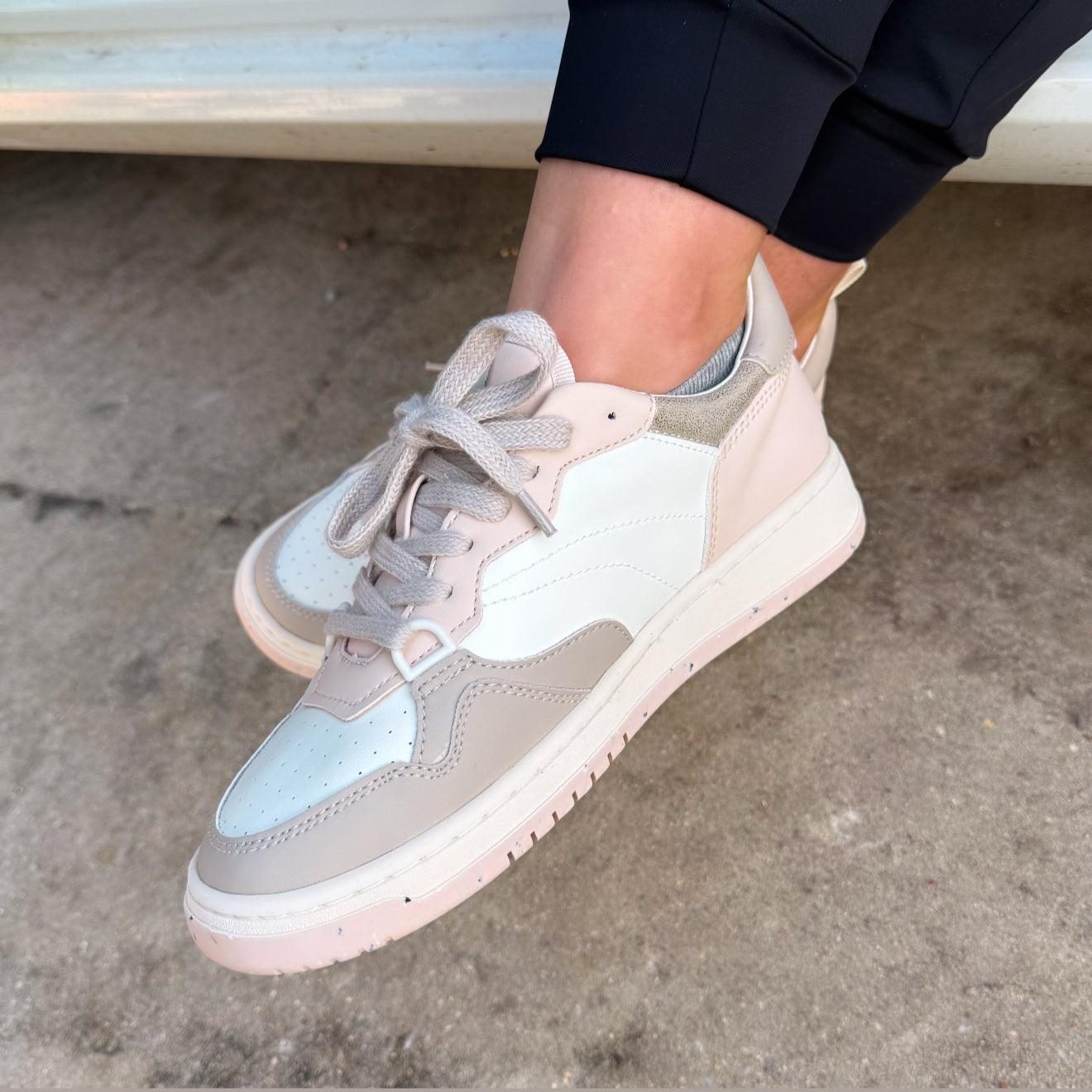 white and pink uptowns