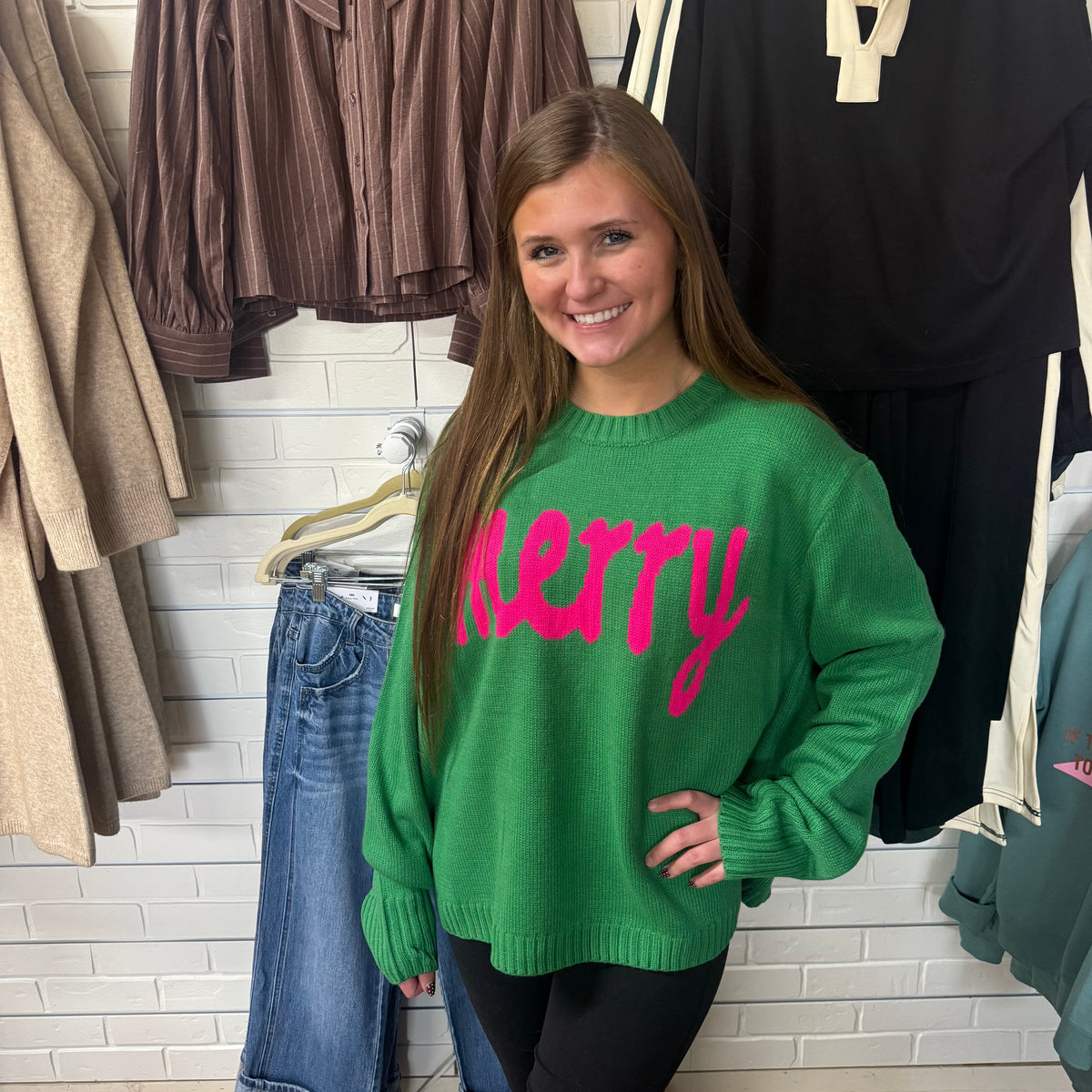 Mint Green Merry Sweater