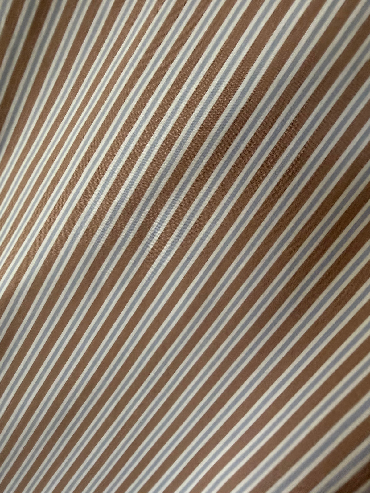 BROWN STRIPE POPLIN SIGNATURE MAXI