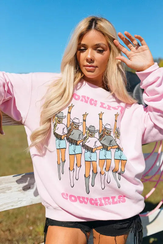 VICKIE LONG LIVE COWGIRLS SWEATSHIRT