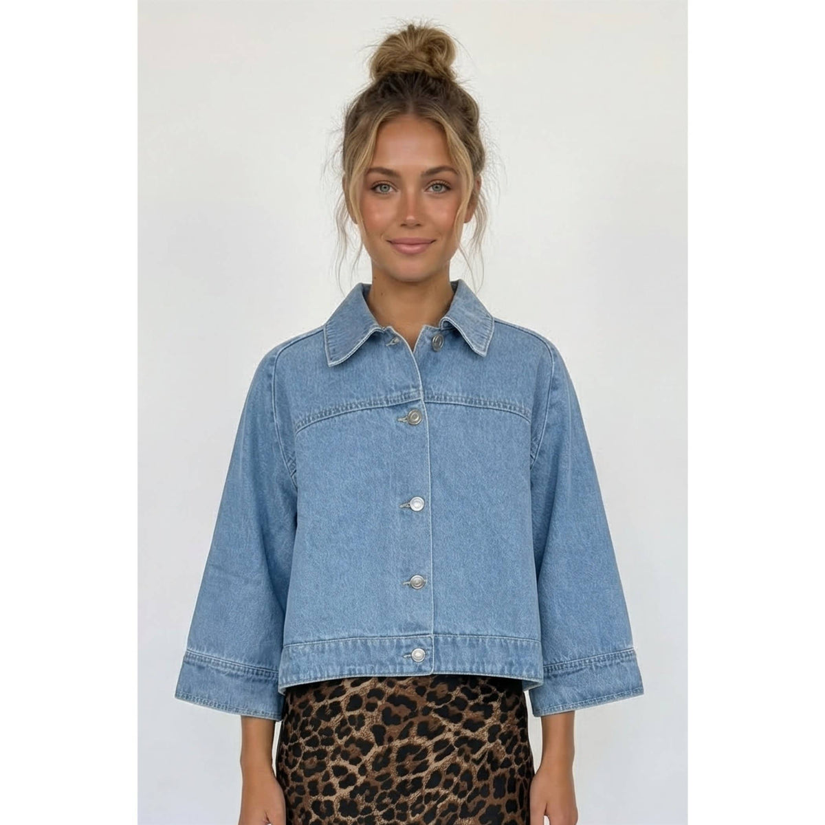 LT DENIM CAPE JACKET