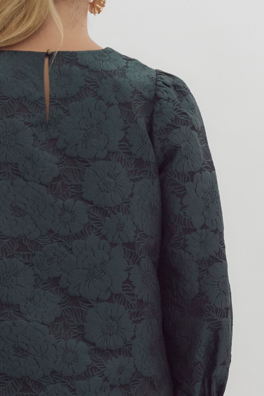 JILLIAN JACQUARD GREEN MINI DRESS