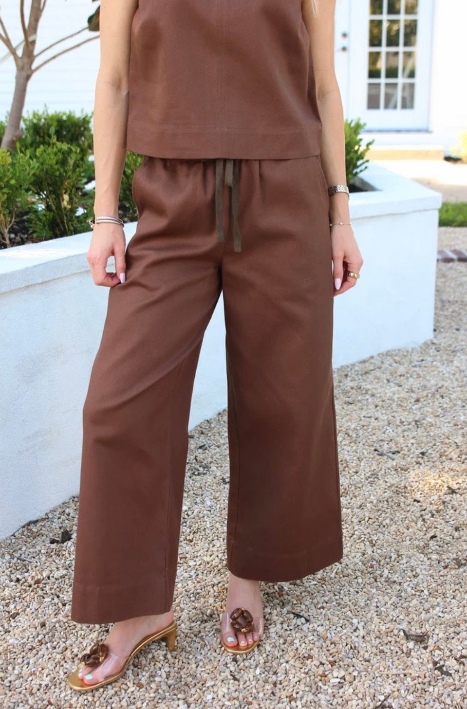 CHOCOLATE ELASTIC PANT