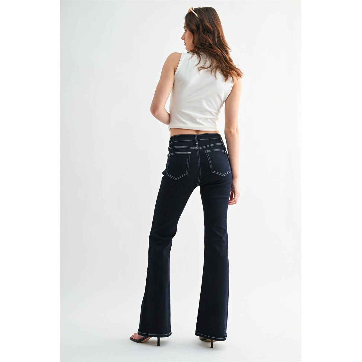 DELANIE DARK HIGH RISE FLARE LEG