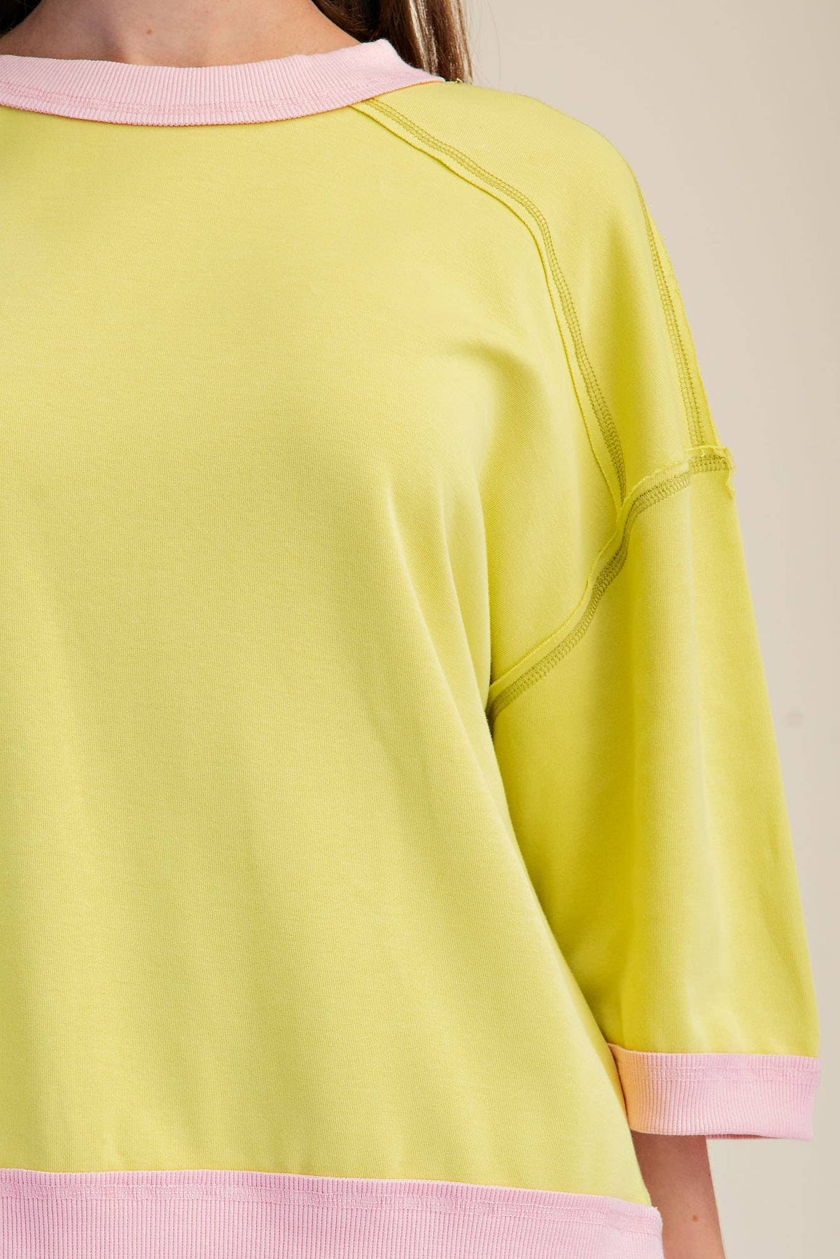 LIME & PINK RAGLAN SHIRT