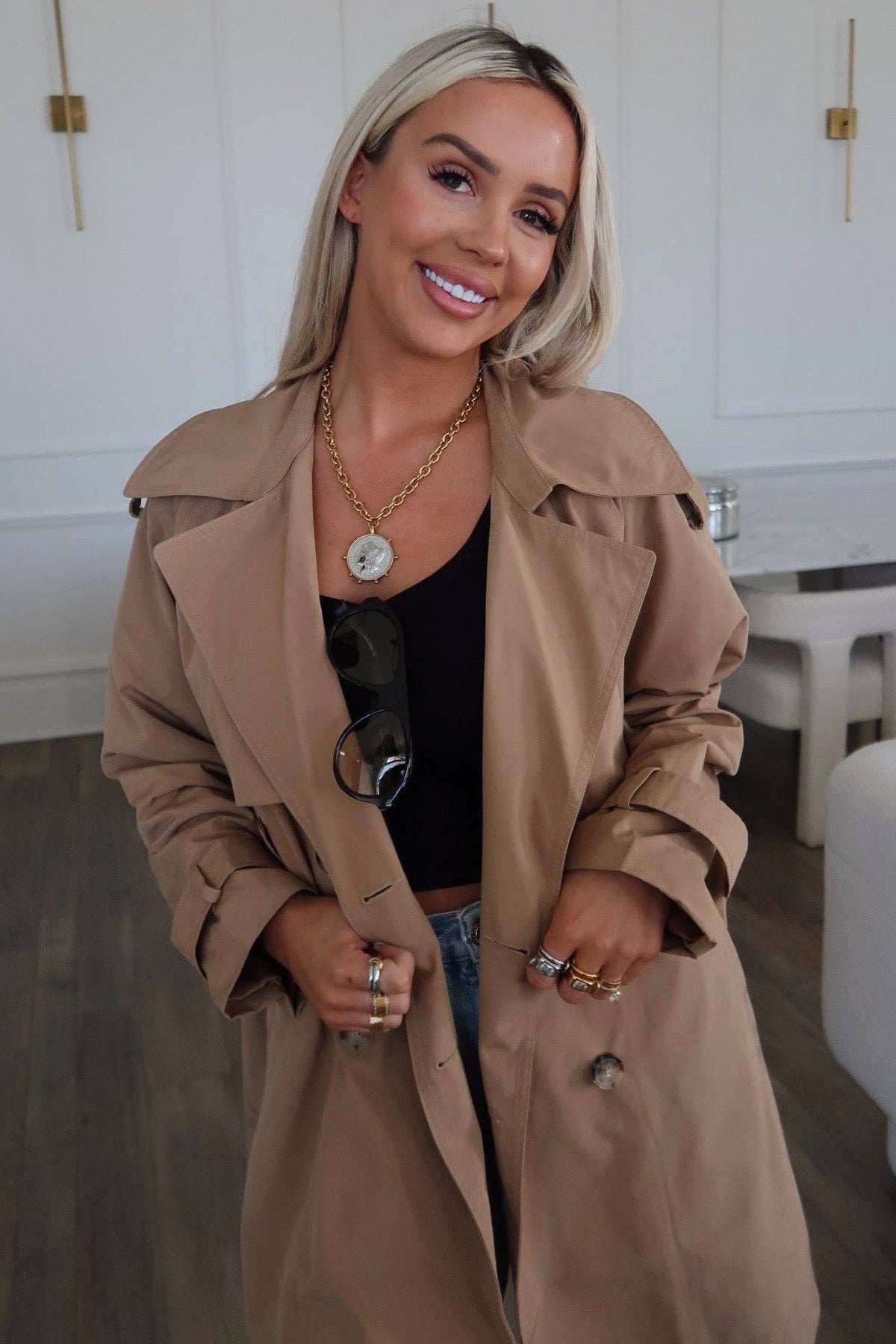 TWO TONED COIN NECKLACE