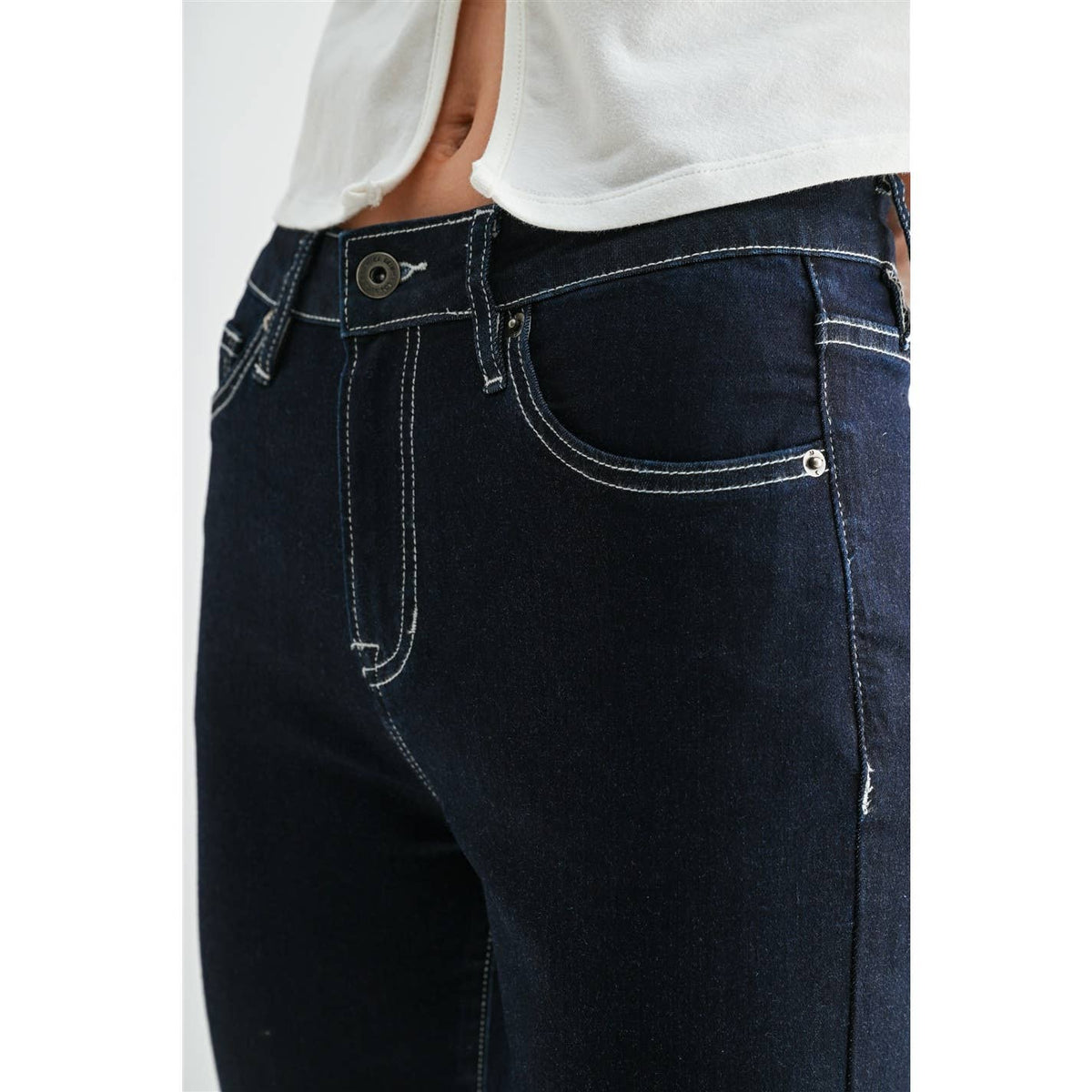 DELANIE DARK HIGH RISE FLARE LEG