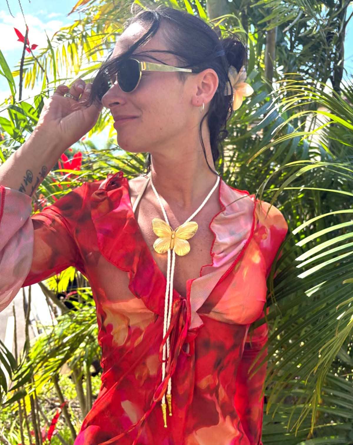 GOLD BUTTERFLY BOLO
