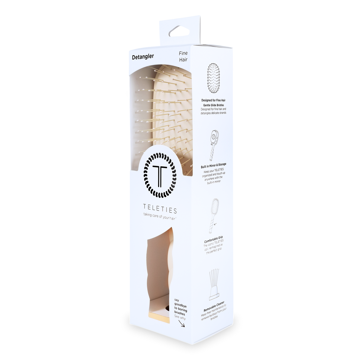 Detangler Hair Brush for Fine Hair - Tan