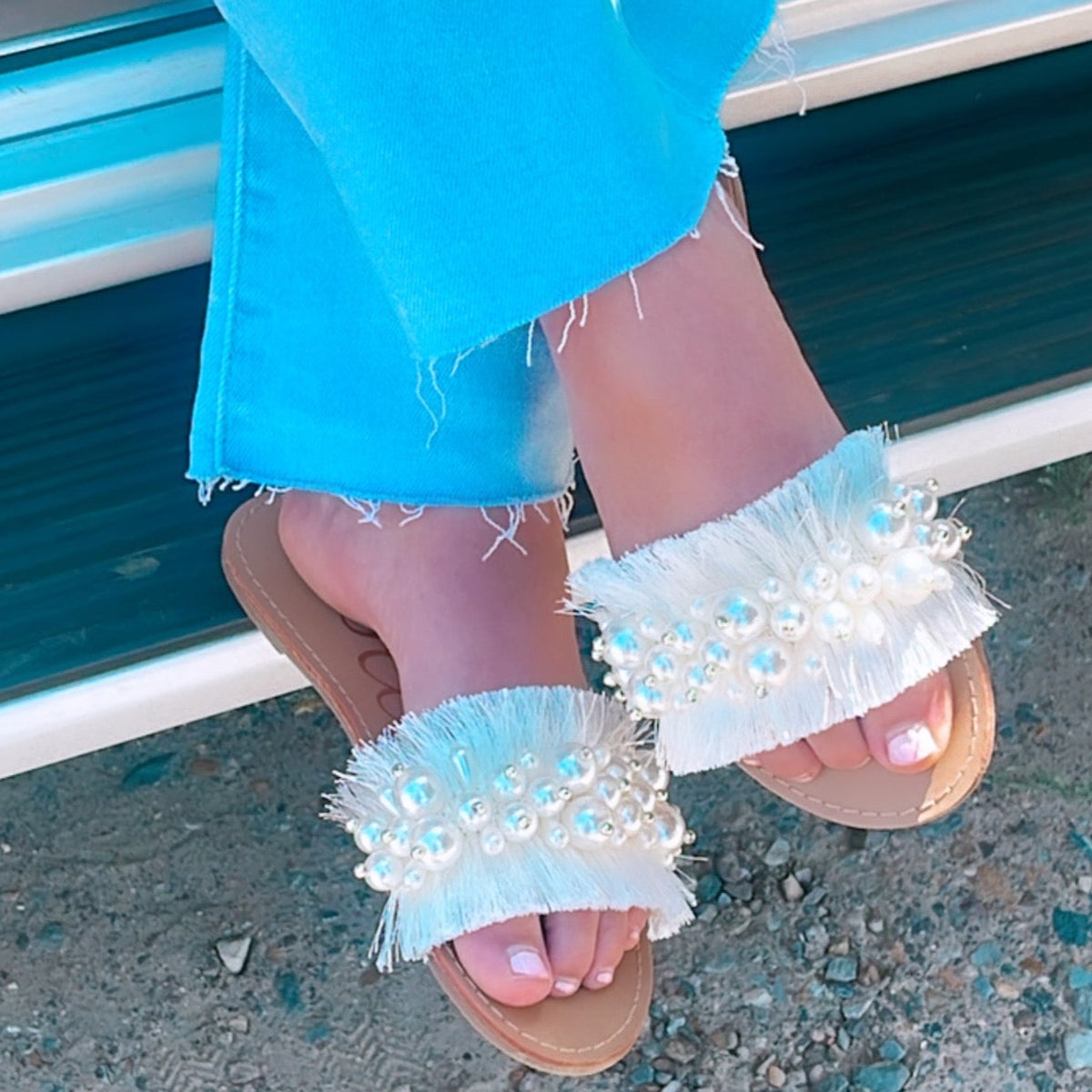 PEARL FRINGE STATEMENT SLIDE✨
