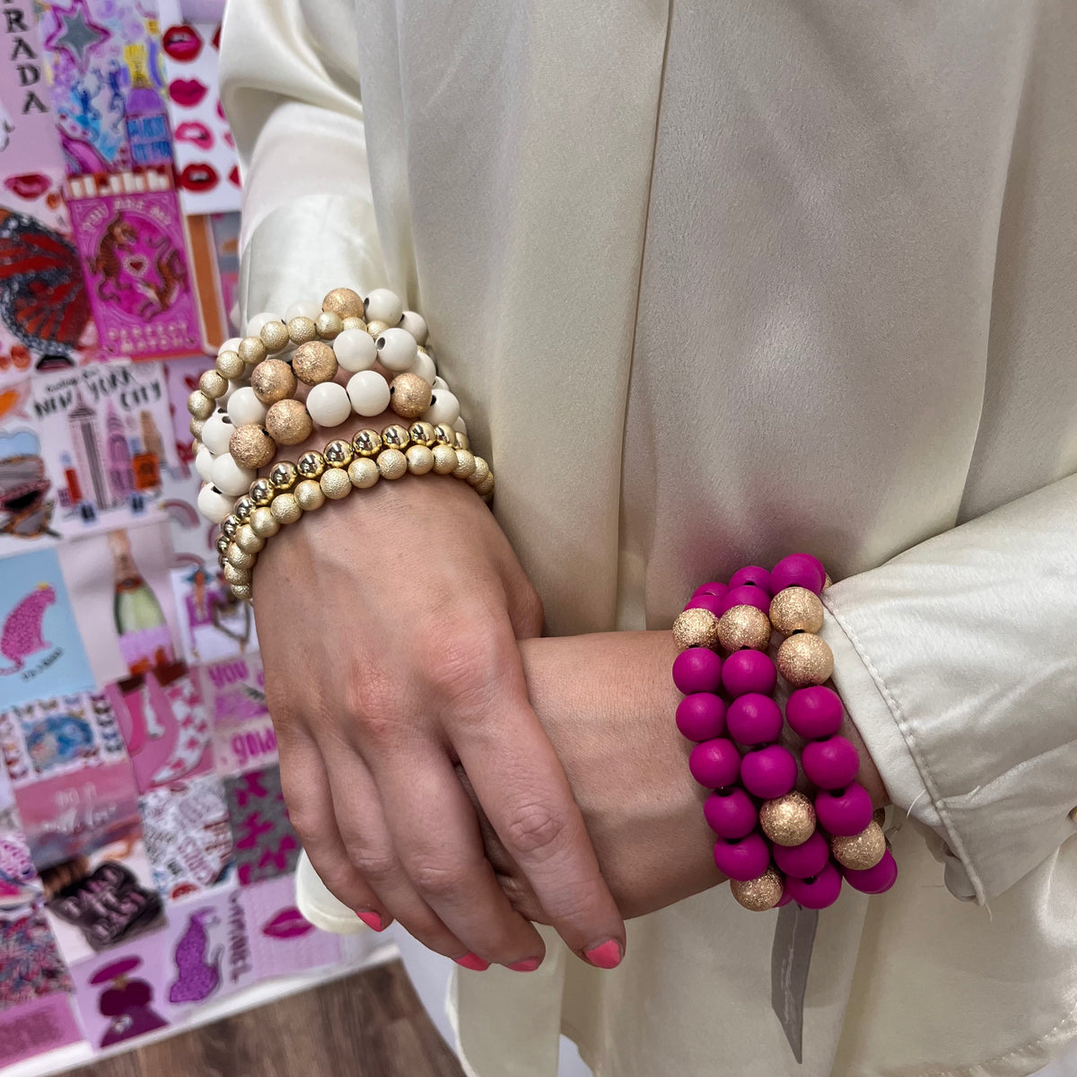 JILLIAN WOOD BRACELET SET