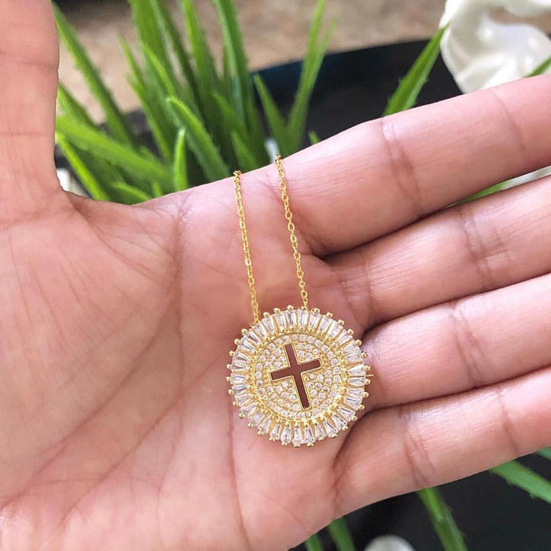 ELLIE GOLD DIAMOND CROSS
