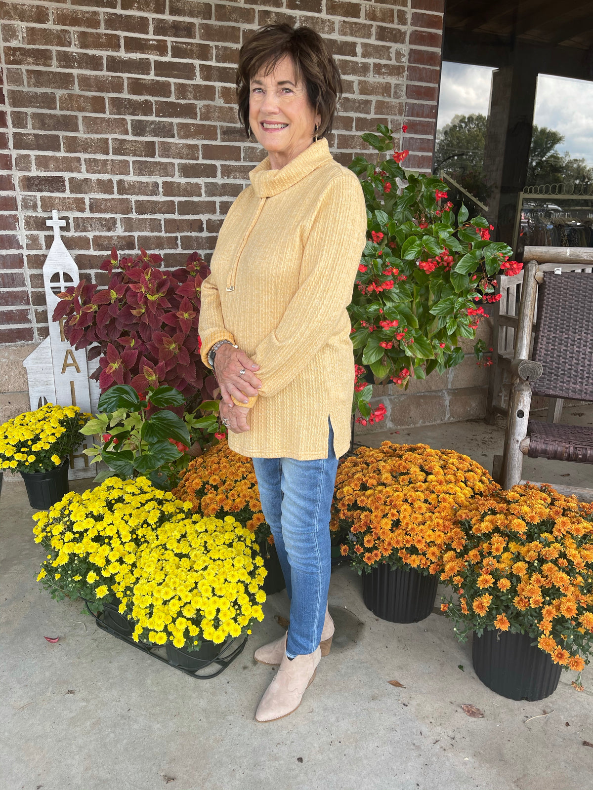 GINGER COWL NK TOP