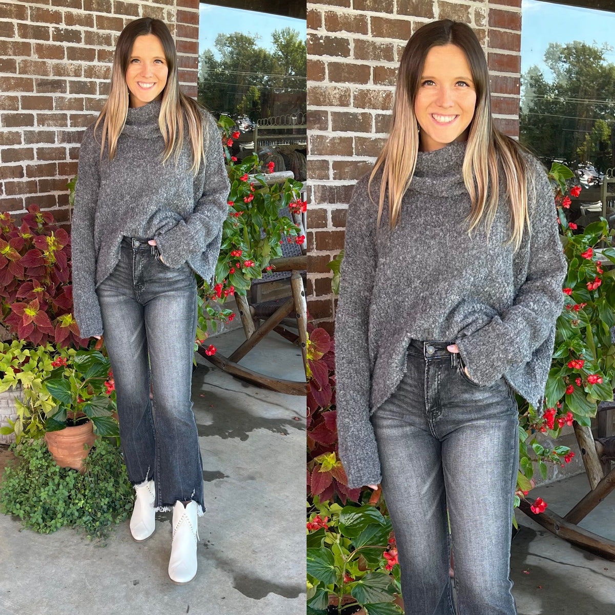 DAISY CHARCOAL SWEATER