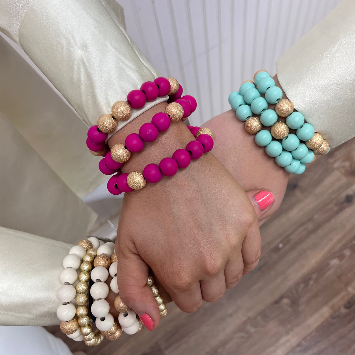 JILLIAN WOOD BRACELET SET