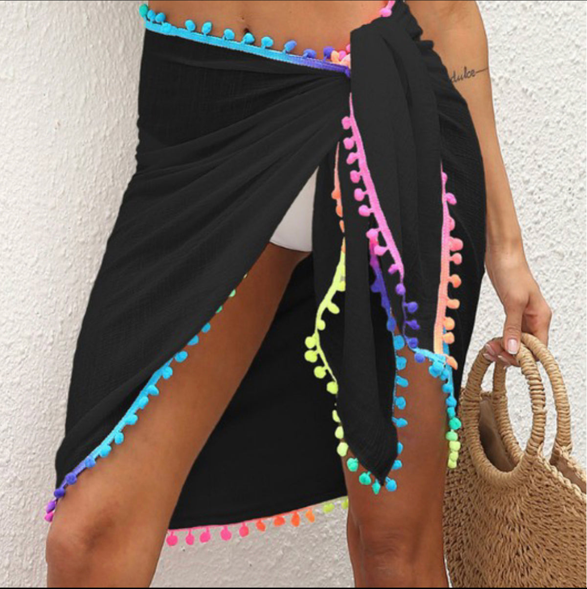 TALLEY TASSELED SARONG WRAP
