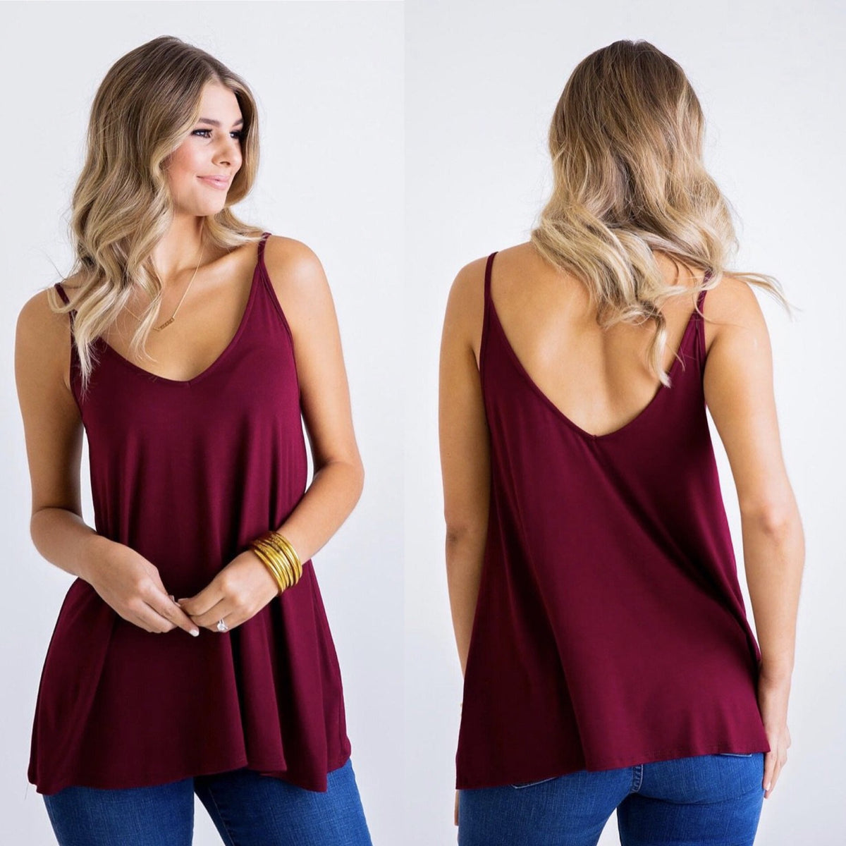 BURGUNDY CAMI TANK