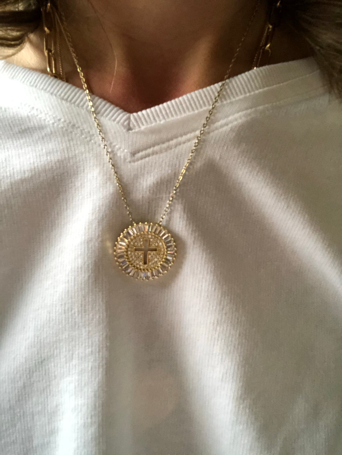 ELLIE GOLD DIAMOND CROSS
