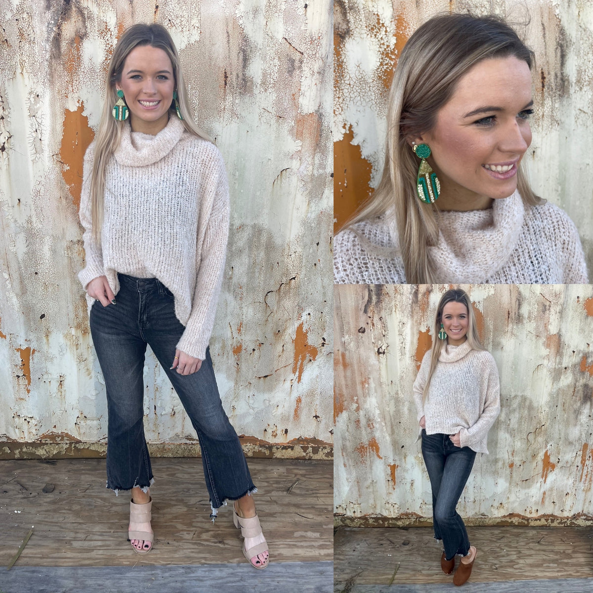 DAISY OATMEAL SWEATER- FINAL SALE