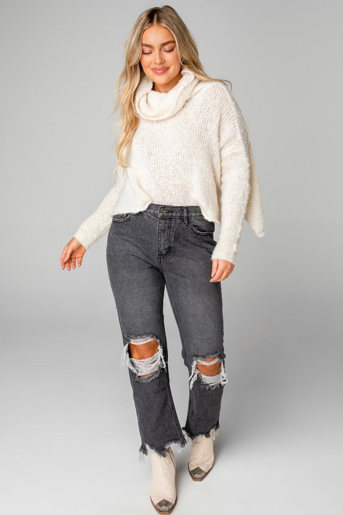 DAISY OATMEAL SWEATER- FINAL SALE