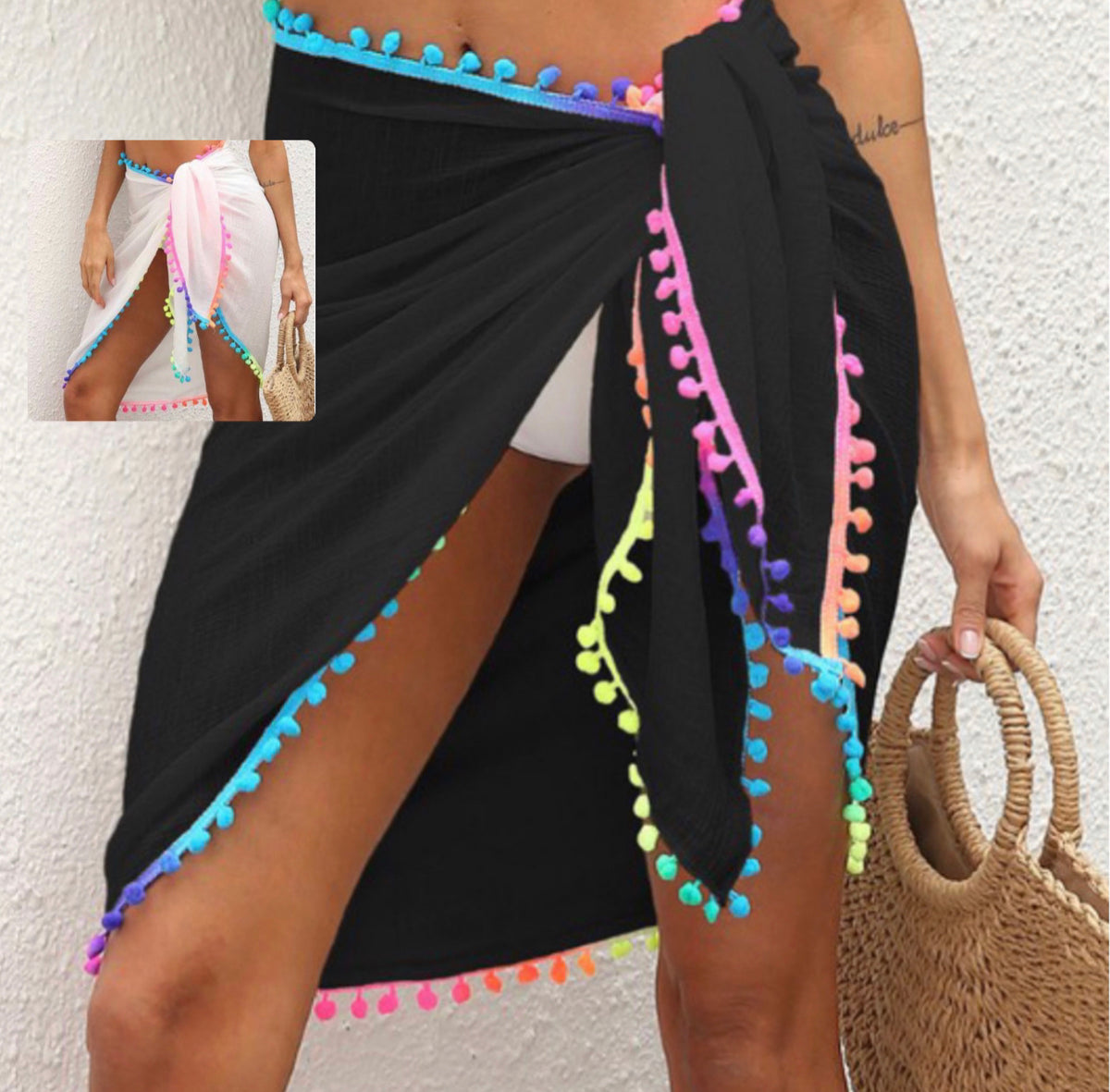TALLEY TASSELED SARONG WRAP