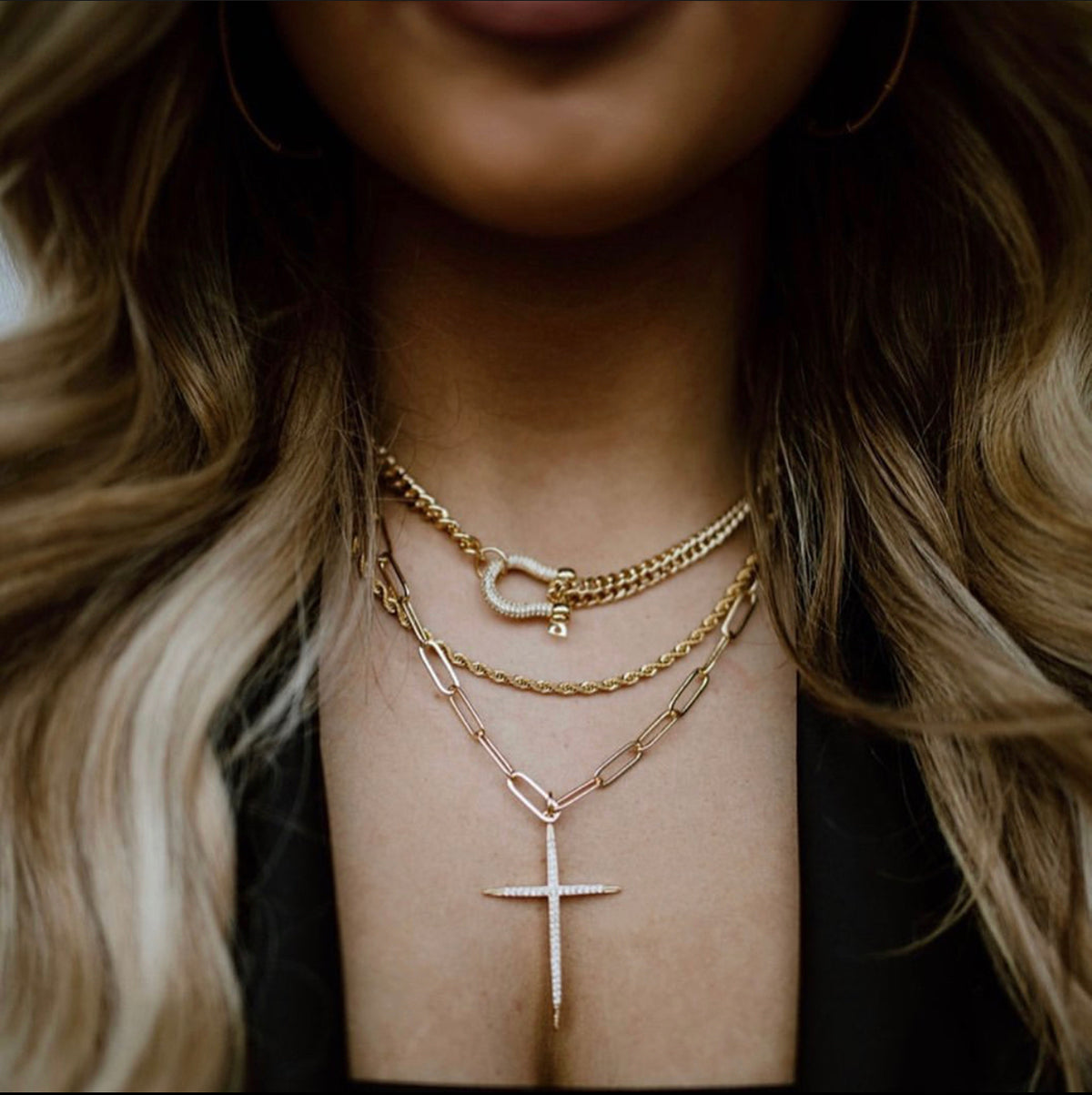 ASH CROSS NECKLACE