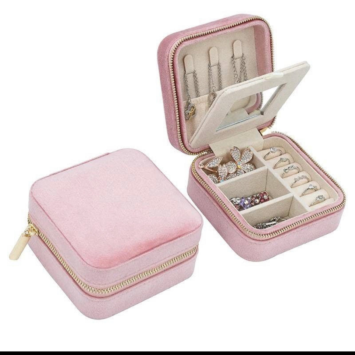 VELVET SQUARE JEWELRY BOX