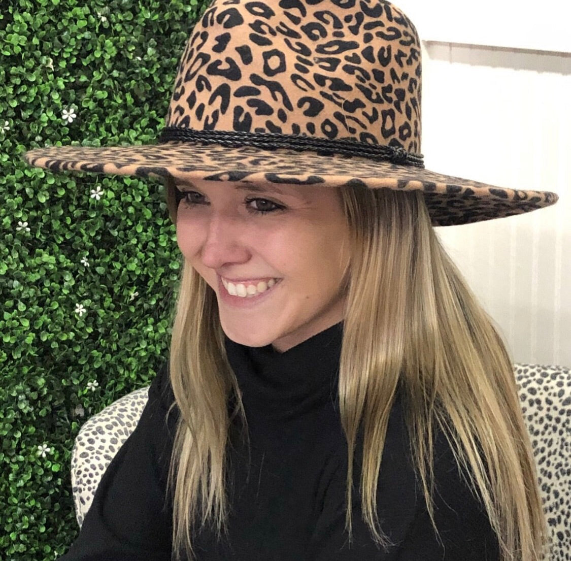 LEOPARD FELT HAT