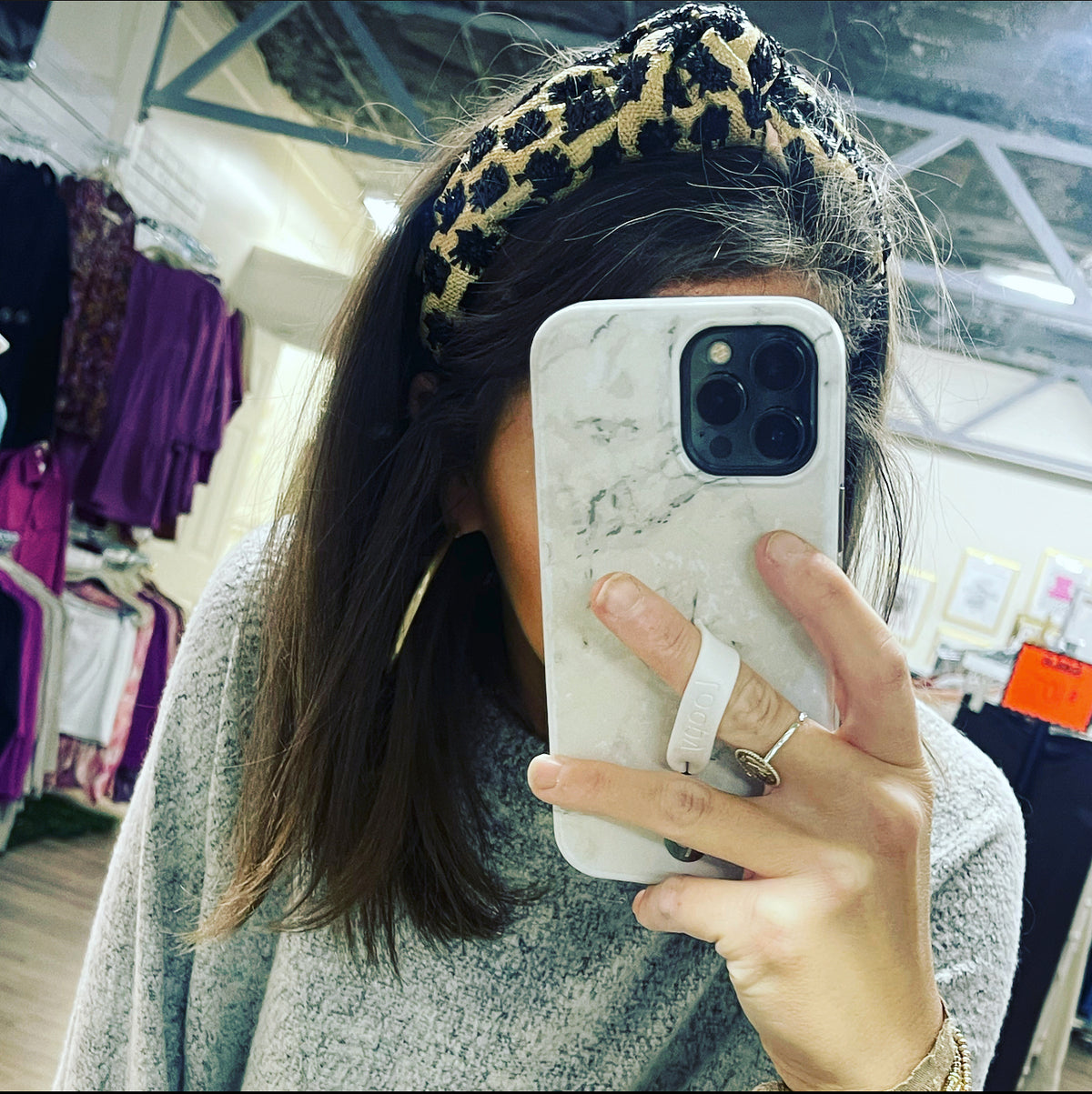 MACIE WEAVE TOP KNOT HEADBAND