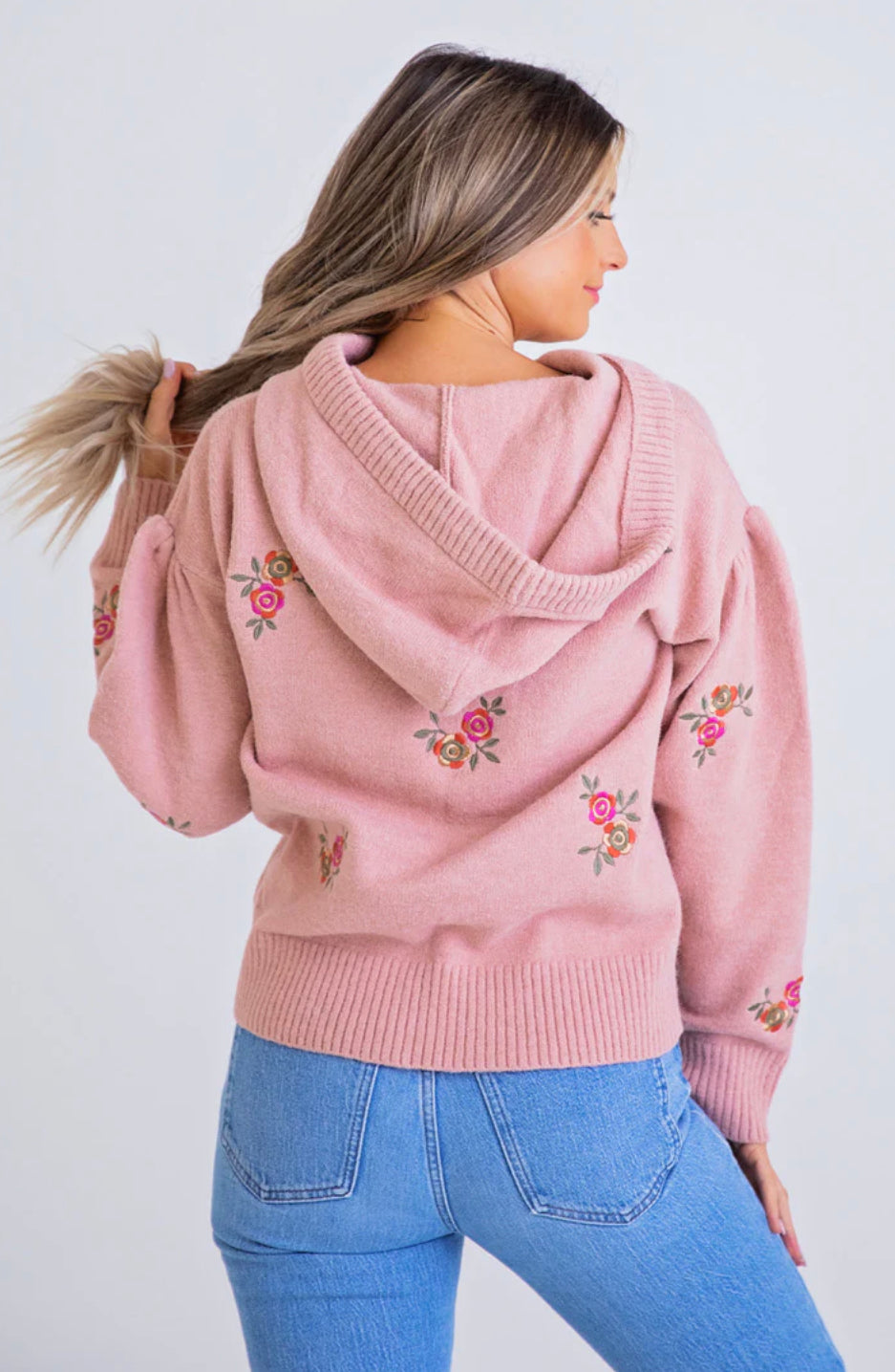 EMBOIRDERED NOVELTY HOODIE SWEATER