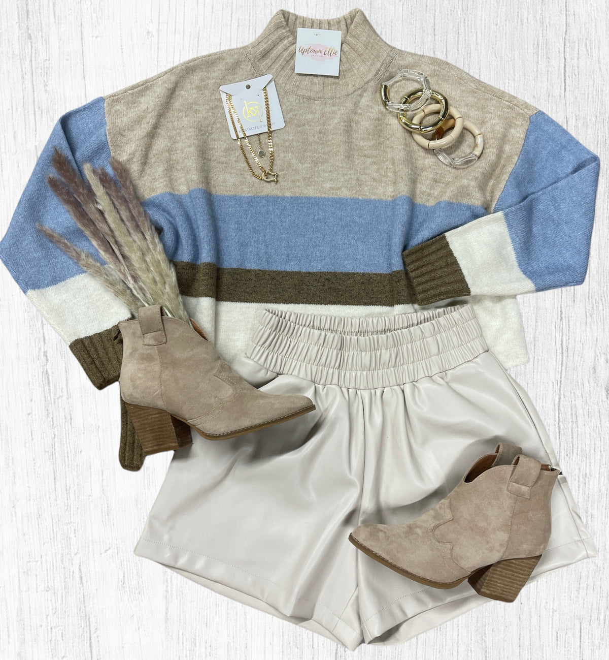 ALY FAUX LEATHER SHORTS