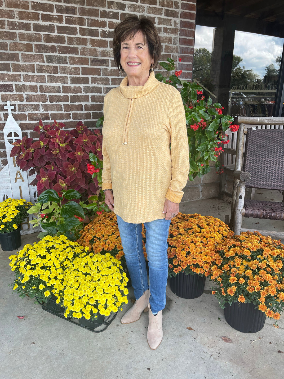GINGER COWL NK TOP