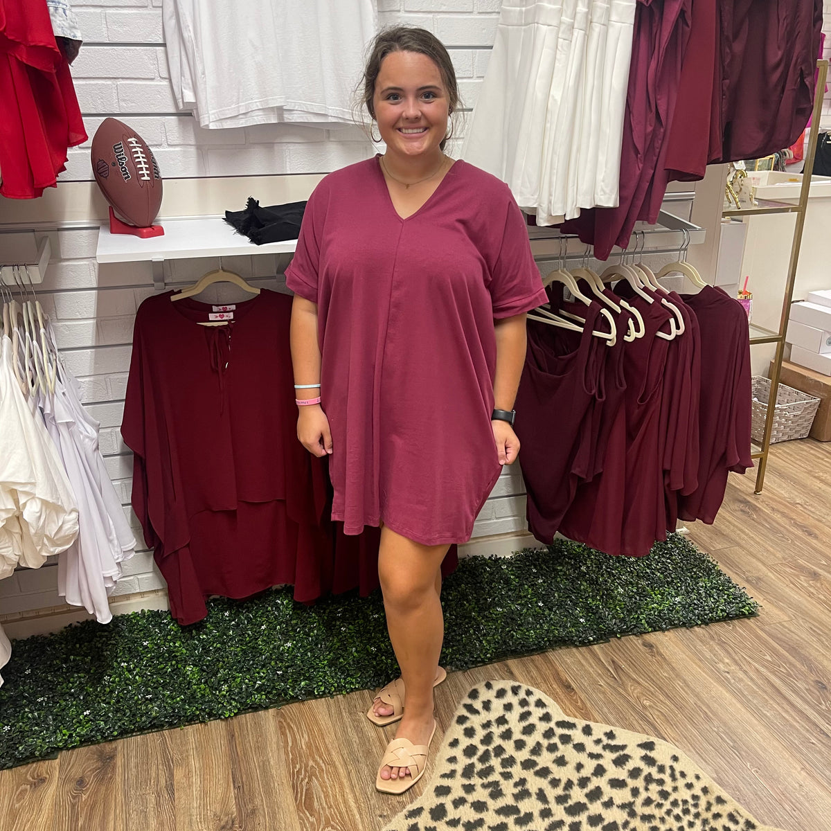 MY BERRY VNECK TUNIC DRESS